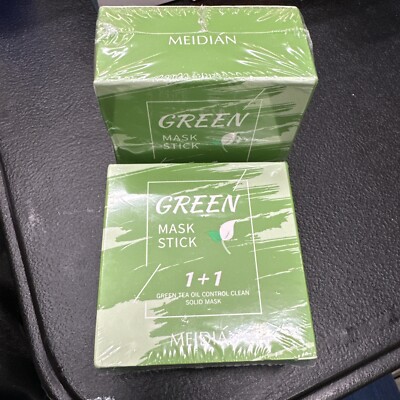 MEIDIAN Deep Cleanse Green Tea Oil x4 Mask Sticks Control Clean Solid FREE SHIPP