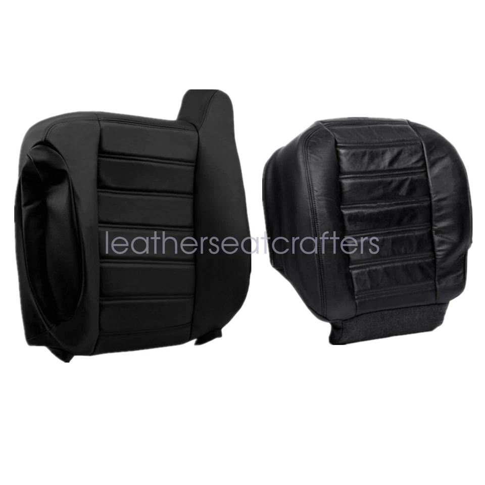 Fits 2003-2006 Hummer H2 Driver & Passenger Bottom-Top Seat Cover Black - Изображение 3 из 4