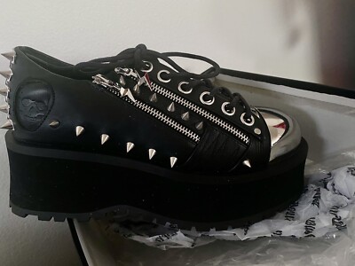 Gravedigger Demonia Size Demonia Gravedigger-04 UNISEX Platform