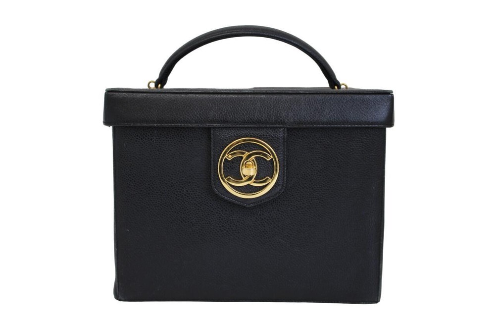 Chanel A01999 Vanity Caviar Skin Leather 2Way Bag r16_1015