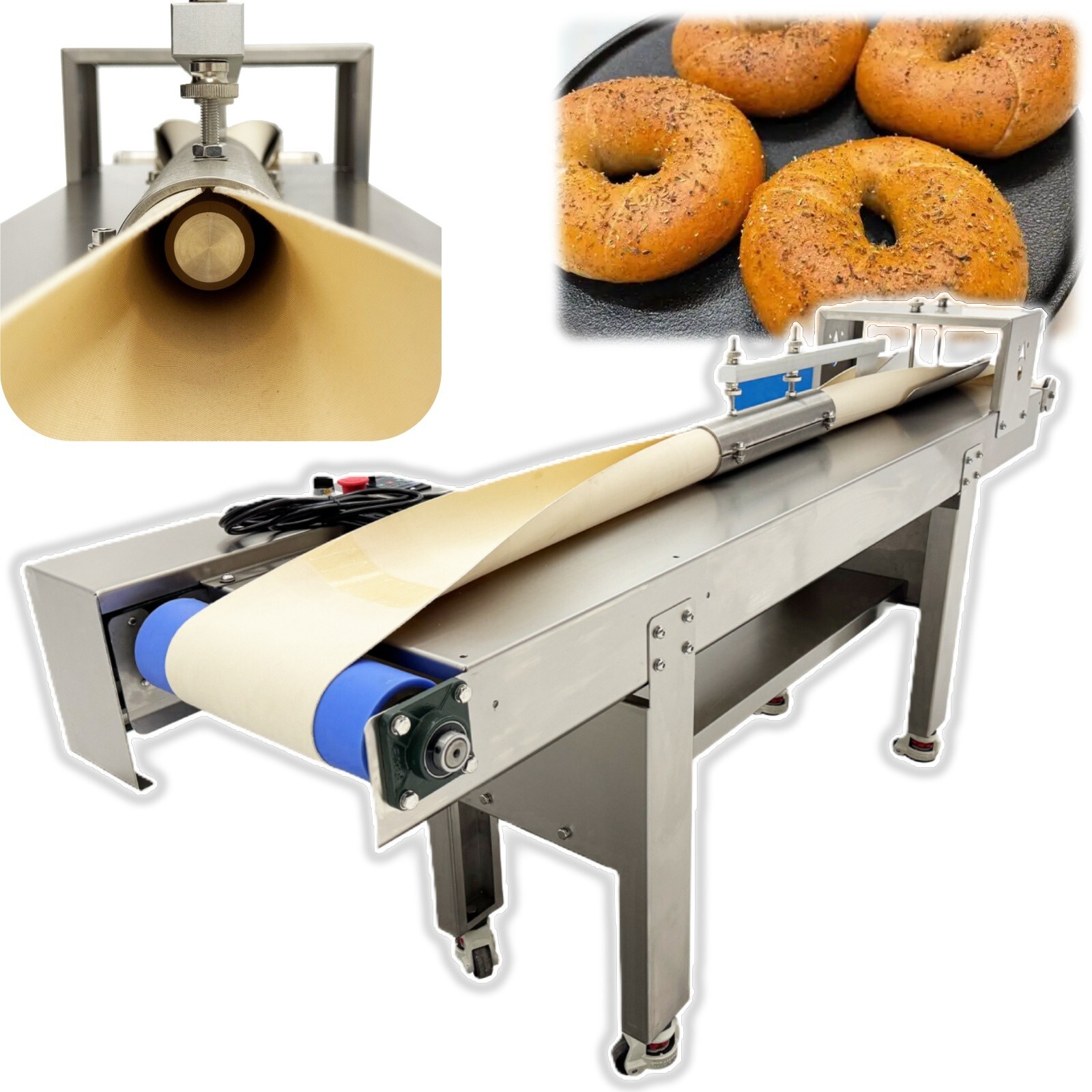 110V 0.55KW Commercial Auto Bagel Forming Machine Bagel Maker 2000 PCS/H