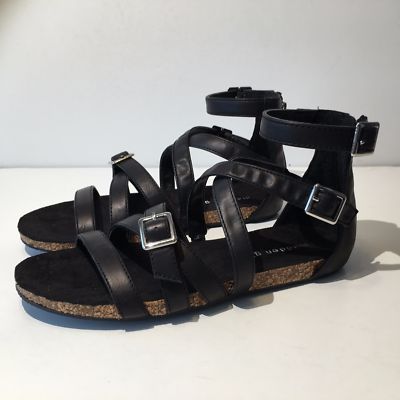 Madden Girl Women's Efort Gladiator Sandal (782) Black 6.5M