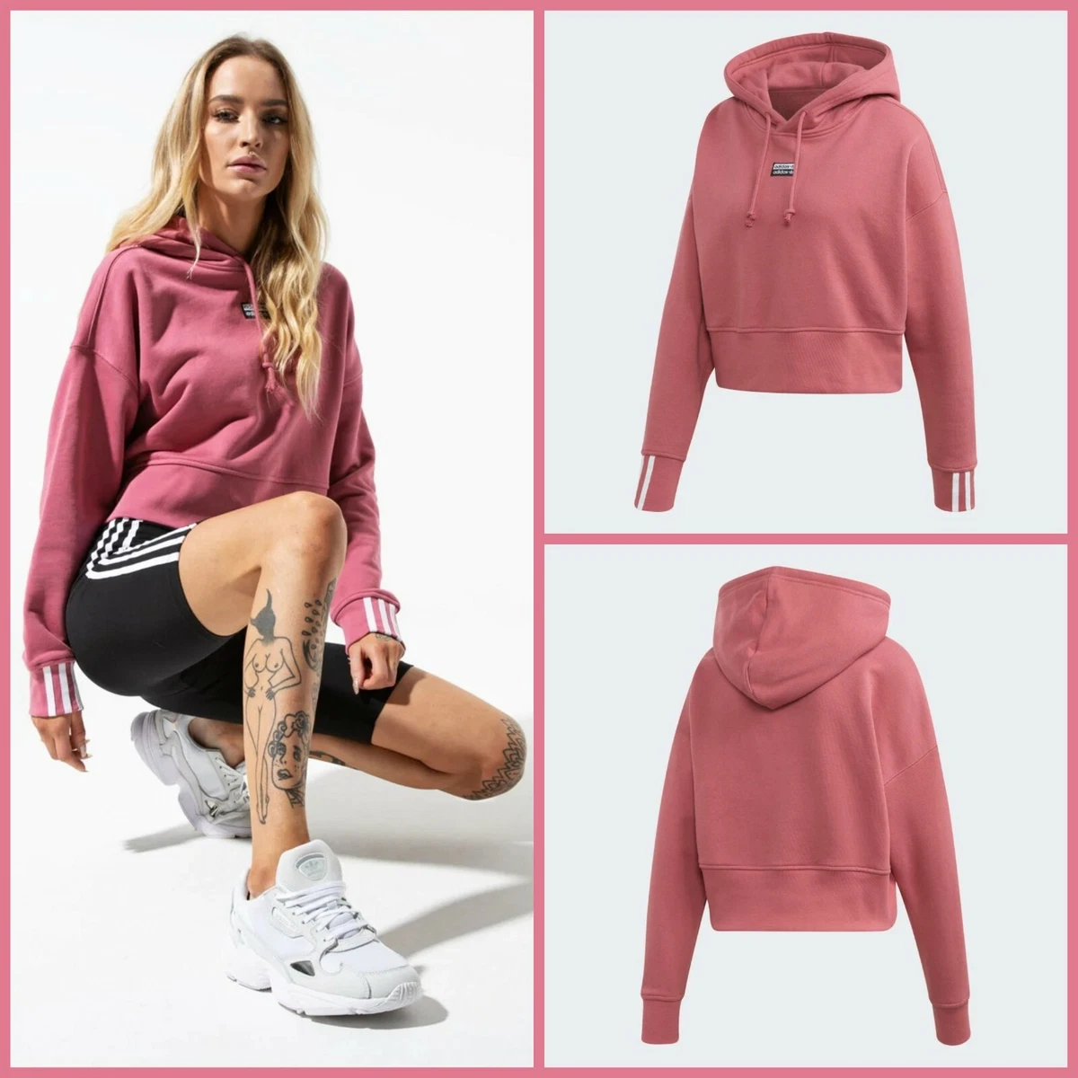 Adidas bluza cropped hot sale
