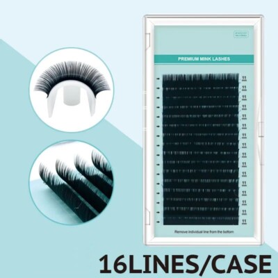 False Eyelash Extension Individual Lashes B C D Curl Faux Mink Synthetic Hair