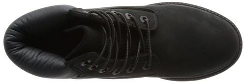 Timberland 6 Inch Premium Black Black Womens Leather Boots - Picture 2 of 7