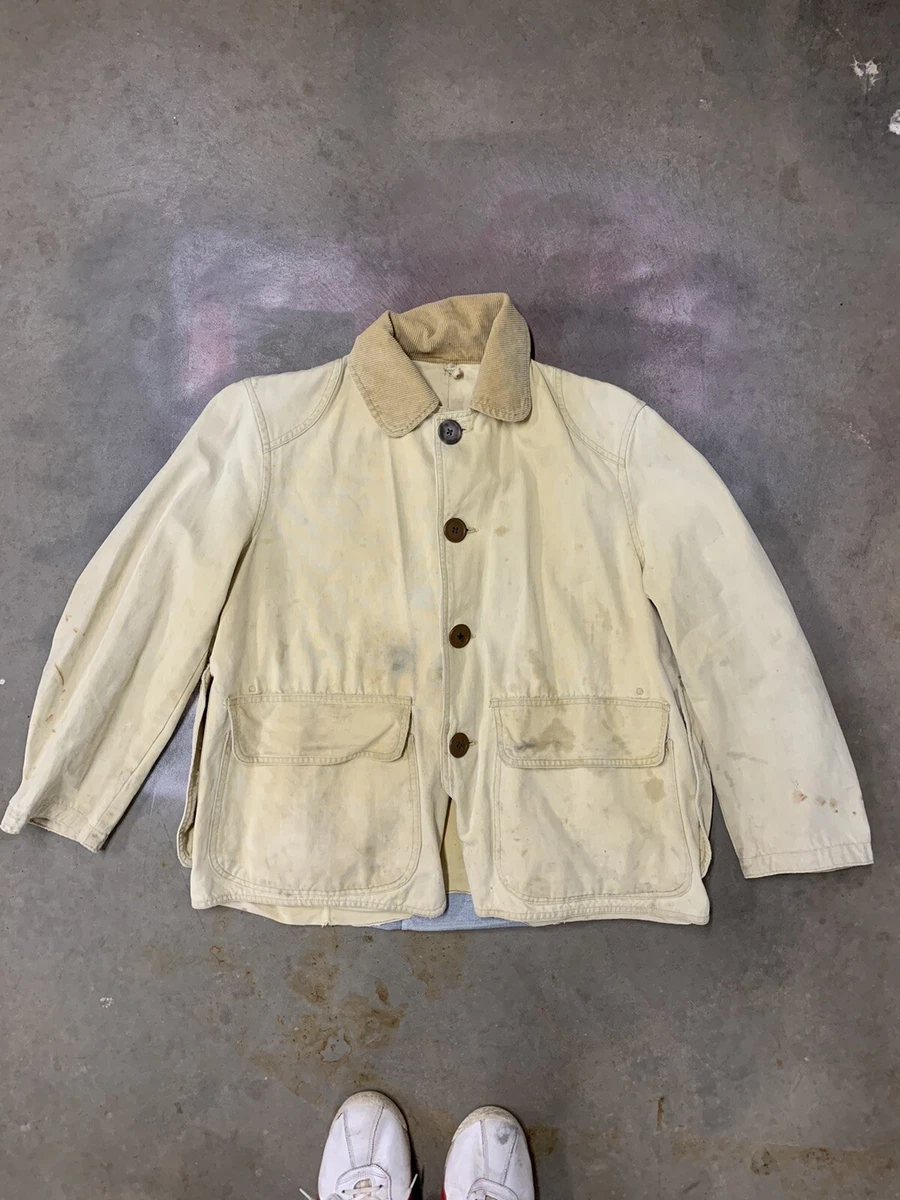 Vintage JC Higgins Hunting Jacket L 50s Fishing Hunting Corduroy Collar
