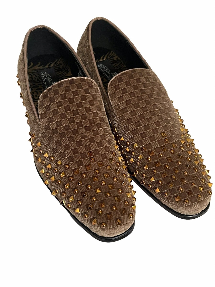 brown velvet dress shoes After Midnight Men’s Size 9 Beige Studded Loafers New Color:Midnight Shimmer Floral The gold standard in 2024 homecoming dress short Trina Turk Sevilla Asymmetric
