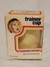 Sippy Cup Trainer Tommee Tippee Weighted Bottom 2 Lids Original Box 1979 NOS