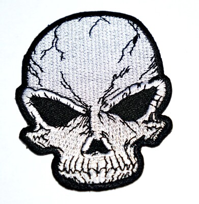 Skulls Thrash Heavy Metal Biker Kult Bügelbild Patch Evil Dead Skull