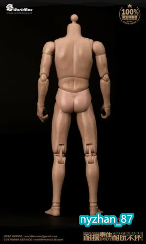 WorldBox 1:6 Scale PVC Durable Male Action Figure Body For 12