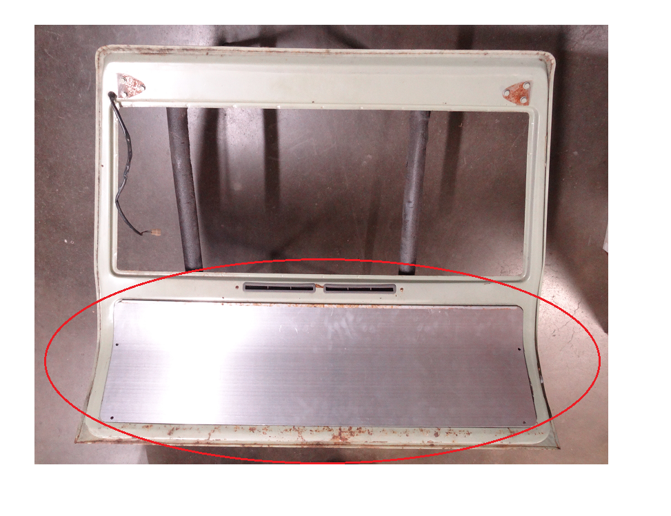 Datsun 510 Wagon 68-73 Interior Panel Rear Hatch New Aluminum 2497