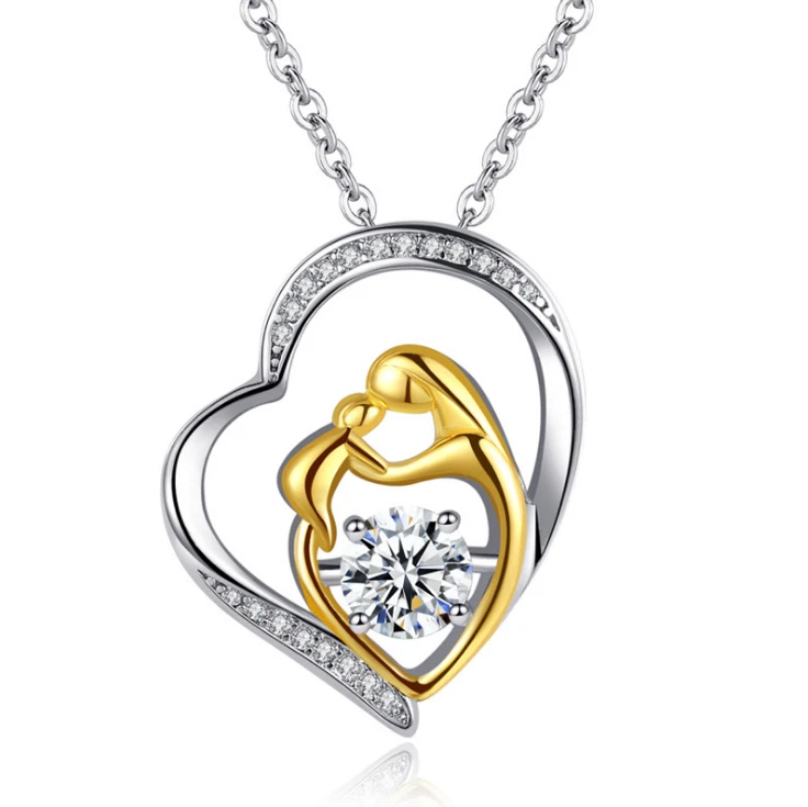 Mother and Necklace Mom Daughter Son Infinity Heart Love Pendant CZ Box S2 | eBay