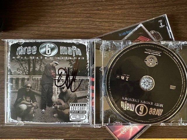 DJ PAUL Signed Autographed THREE 6 MAFIA Most Known Unknown CD