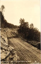 Near Top of Western Slope Mohawk Trail MA RPPC Real Photo Postcard 1907-20s