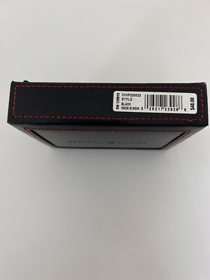 Tommy Hilfiger Black Leather Billfold RFID Protection Wallet 