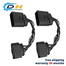 2× 10 to 14 8 PIN Xenon Headlight Wiring Harness Connector Plug Adapter for AUDI