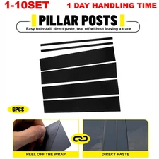 For 2015-2020 Tahoe Chevrolet Exterior Pillar Post Door Trim Cover Black 6-60x