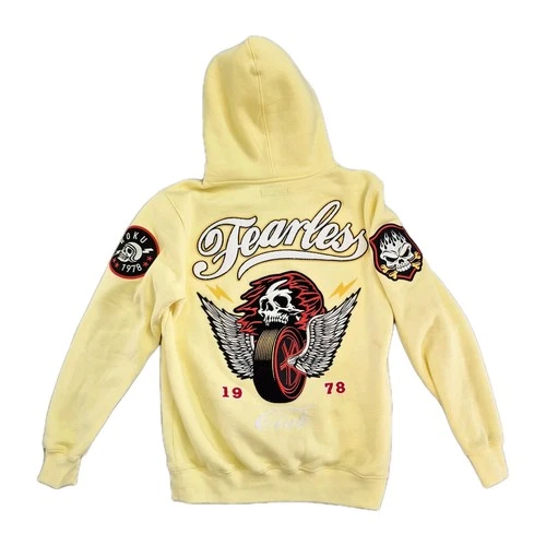 Rare Roku Studio Men’s Sz  L  Fearless 1978  Studio Yellow Skull Hoodie - product listing photo