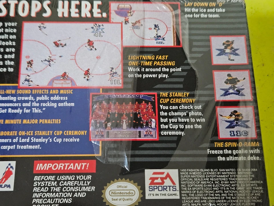 NHL 96 (Super Nintendo Entertainment System, 1995) Factory Sealed, Brand New - Image 3 of 4