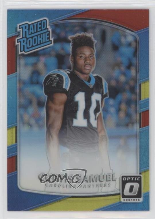 2017 Donruss Optic Rated Red and Yellow Prizm Curtis Samuel #196 Rookie RC 09wc