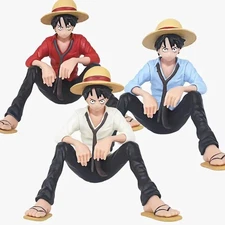Sitting Focus One Piece Anime 10cm Monkey D Luffy Action Figures Collection Gift