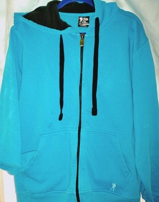 Vintage RS Ryan Sheckler Hoodie Blue Black Embroidered Logo Skater Y2K Size XL