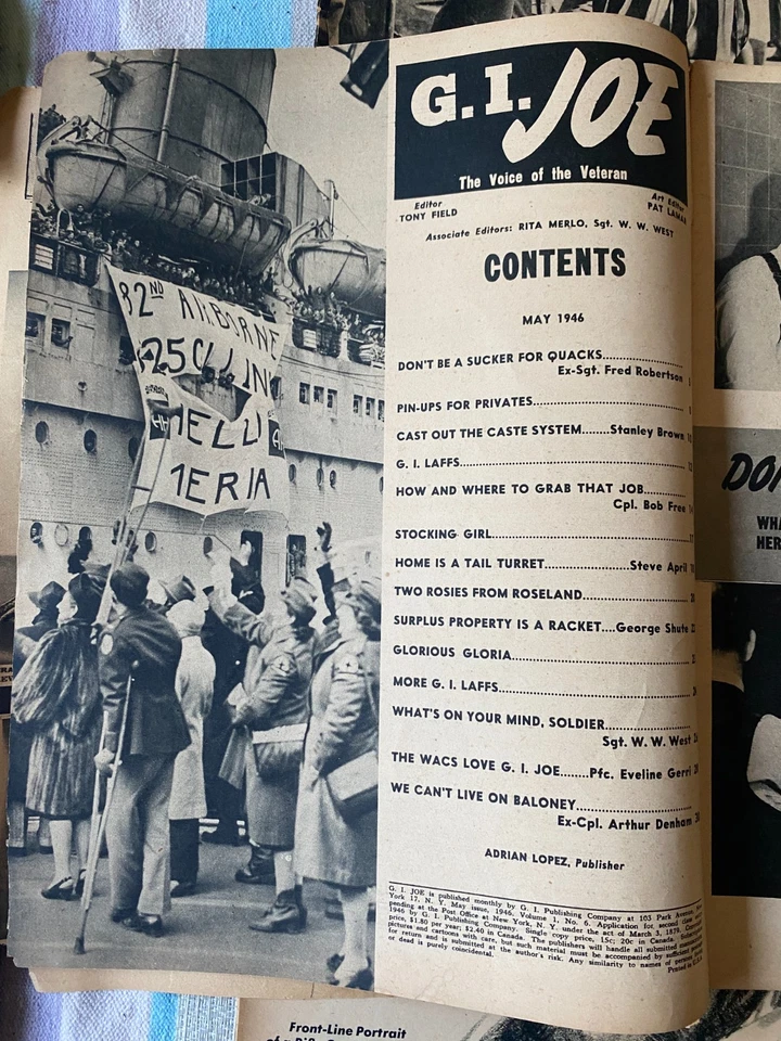 4 WWII US Army Weekly YANK Magazines – Dec 1, 8 1944, Apr 13, Jun 15 45, GI Joe - Image 3 of 4