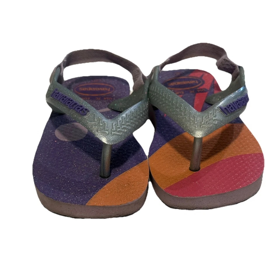 Chanclas brasileñas Haviana púrpura para niños pequeños - talla 7. Foto 2 de 4