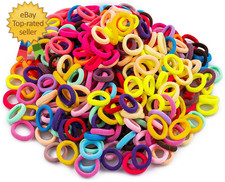 350 PCS Multicolor Cotton Hair Ties Small Baby Hair Elastics for Kids