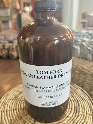 **EMPTY** TOM FORD authentic 1 liter dramming bottles TUSCAN LEATHER  1 Litter