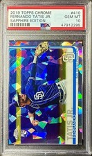 2019 Topps Chrome Sapphire #410 Fernando Tatis Jr. RC PSA 10 🥶🧊