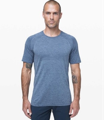 Lululemon Metal Tech Vent Short Sleeve 2.0 Midnight Shadow/Tempest Blue size XL