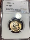 1952-S 25c Washington Quarter NGC MS66+