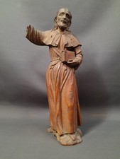 Taglia Barocca In Legno Di Un Apostolo O Un Santo Predicatore. Secolo XVIII