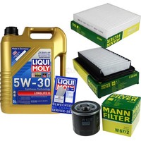 Mann Inspektionspaket 5L Liqui Moly Longlife III 5W-30 FüR Suzuki Swift IV 1.2