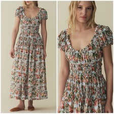 Doen Leanne Floral Midi Dress Calico Garden Size Small