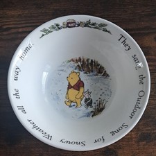 Royal Doulton Winnie The Pooh Cereal Bowl.Disney. Piglet. snowy day scene.