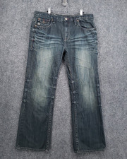 Marc Ecko Bootcut Jeans Mens 36x32 Blue Cotto...
