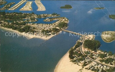 Saint Petersburg Florida John's Pass Bridge Gulf of Mexico aerial view