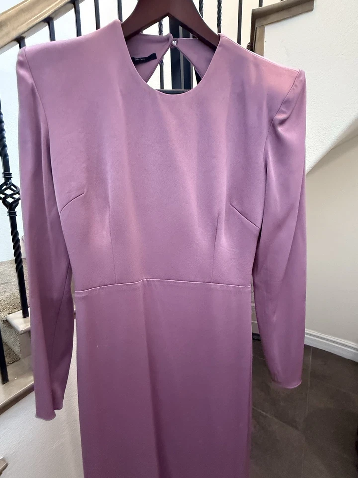 Vestido Alex Perry Lila Fuerte Hombro Espalda Abierta Talla 16 $2601 Precio de venta sugerido por el fabricante Elegante Foto 2 de 4
