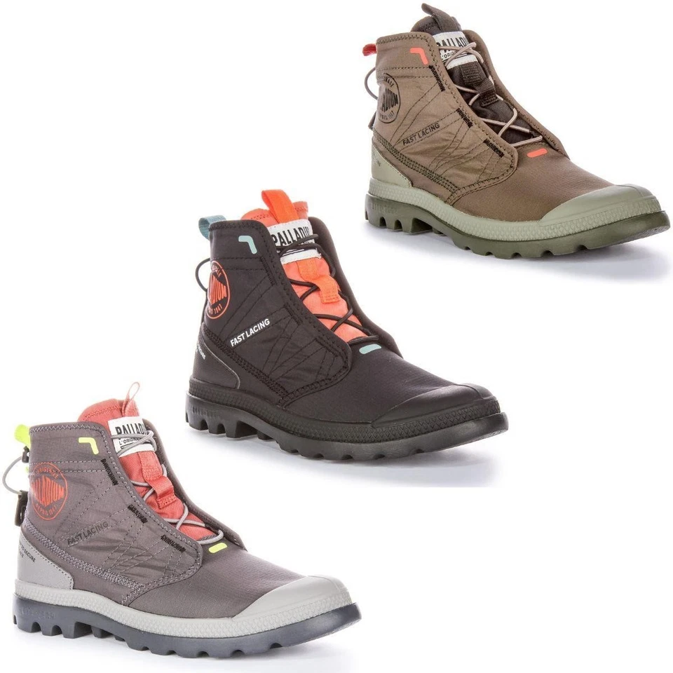 Botte Femme Palladium Pampa Lite Rs Ripstop À Lacets Rapides Gris Foncé EU 37-47 - Photo 1/1