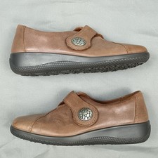 Hotter Women's Collette Shoes UK Size 4  EU 37 Tan  Leather Comfort Concept