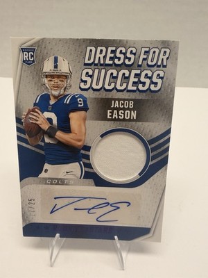 2020 Rookies & Stars Jacob Eason Dress For Success RPA Auto Patch RC #17/25