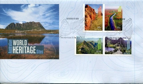 2010 Australian World Heritage Sites - FDC APM42290 Gummed stamps