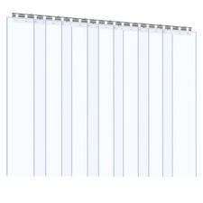 VEVOR Clear PVC Strip Curtain, 84 in Height x 42 in Width x 0.08 in Thickness, 7