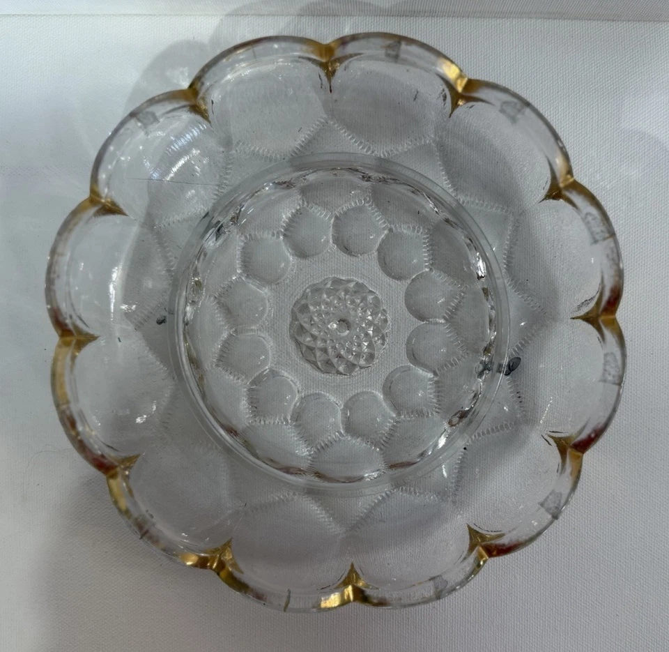 Antique TARENTUM'S LADDER WITH DIAMOND - RUBY-STAINED BUTTER DISH Circa 1903 - Image 3 of 4