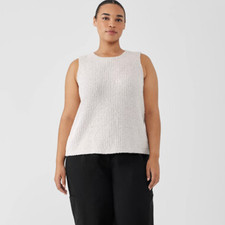 NWT Eileen Fisher Cotton Fluff Crew Neck Top Size 1X