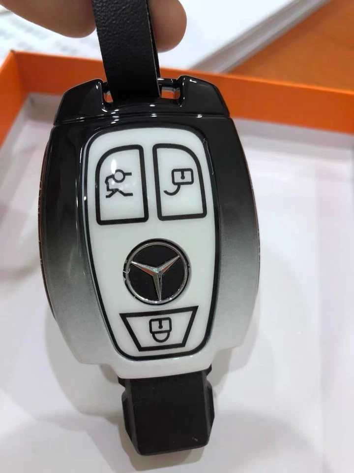 Funda protectora de cuero para llavero para Mercedes Benz GLC CLS C E S Vito Foto 4 de 4