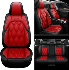 Car Seat Covers for Chrysler 5-Seats Leather Protection Cushion Red MH109