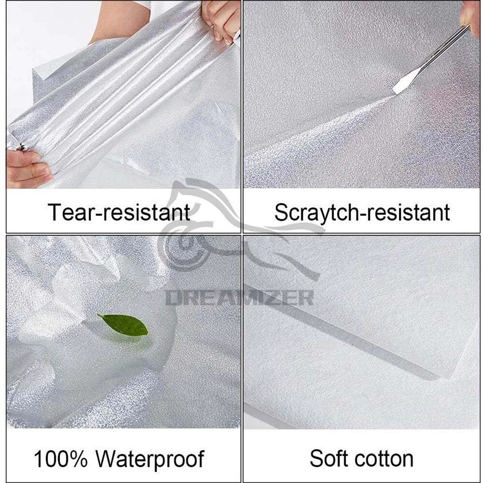 Cubierta de coche de alta resistencia de 6 capas impermeable resistente al polvo resistente a los rayos UV exterior universal L Foto 3 de 4